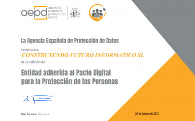 Adhesión al Pacto Digital para la Protección de las Personas de la AEPD
